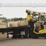 Roof Truss Being Loaded For Shipping